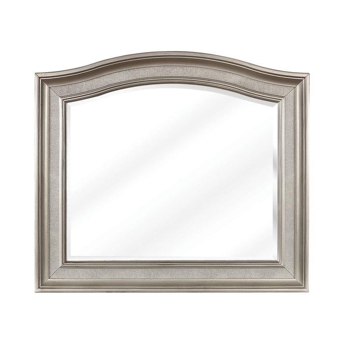 Bling Game Arched Dresser Mirror Metallic Platinum image