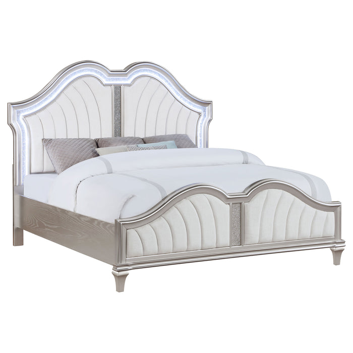 Evangeline Panel Bed with LED Lighting