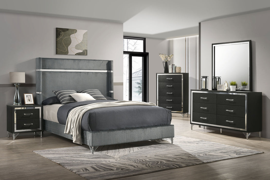 Lucia 4 & 5 Piece Bedroom Set King & Queen Beige & Grey