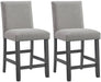 Elements International Seneca Counter Height Dining Chair (Set of 2) in Grey image