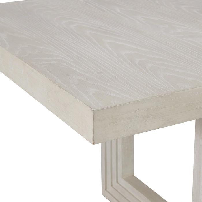 Avalanche Rectangular Dining Table with 18"" Leaf in Antique White