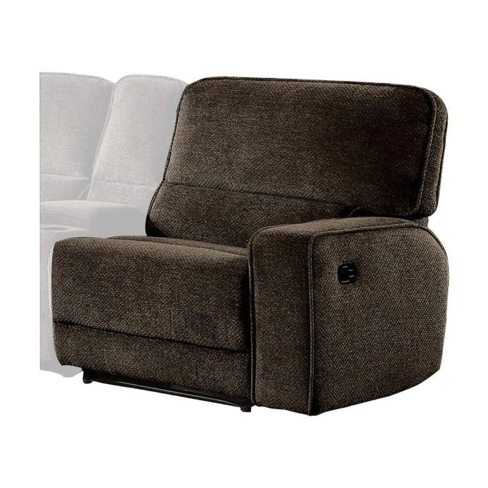 Shreveport Right Side Reclining Chair in Brown 8238-RR