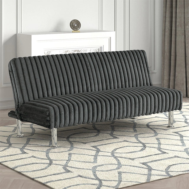 Hinwil Futon Sofa Bed Pink, Beige Grey, & Black