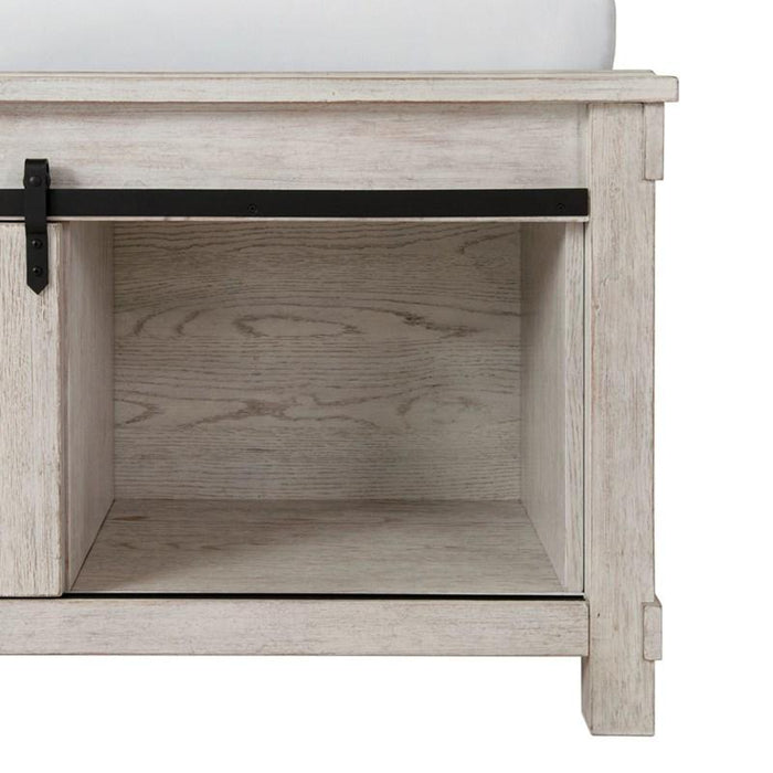 Elements International Scott King Platform Storage Bed in White