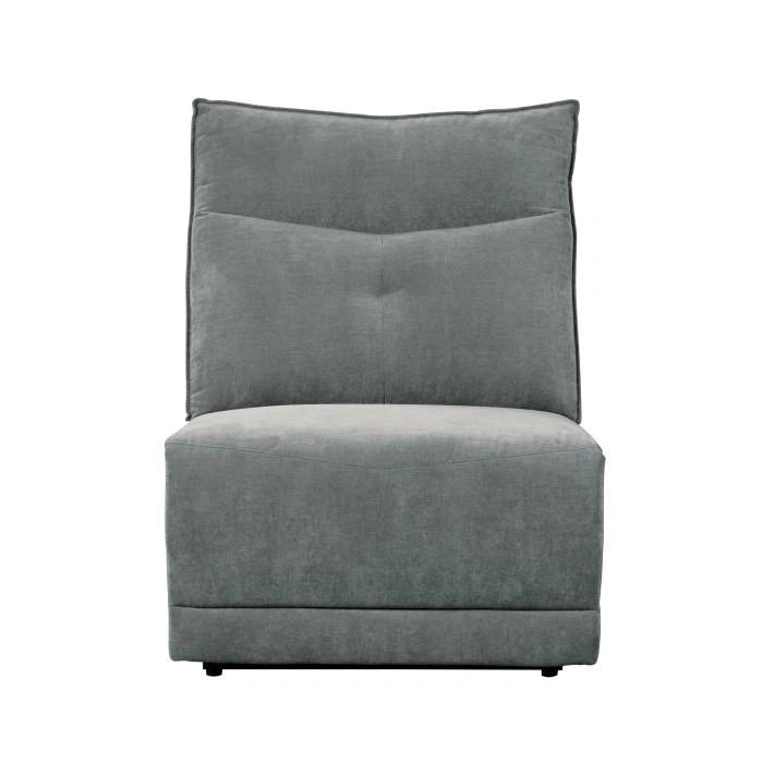 Tesoro Armless Reclining Chair in Dark Gray 9509DG-AR