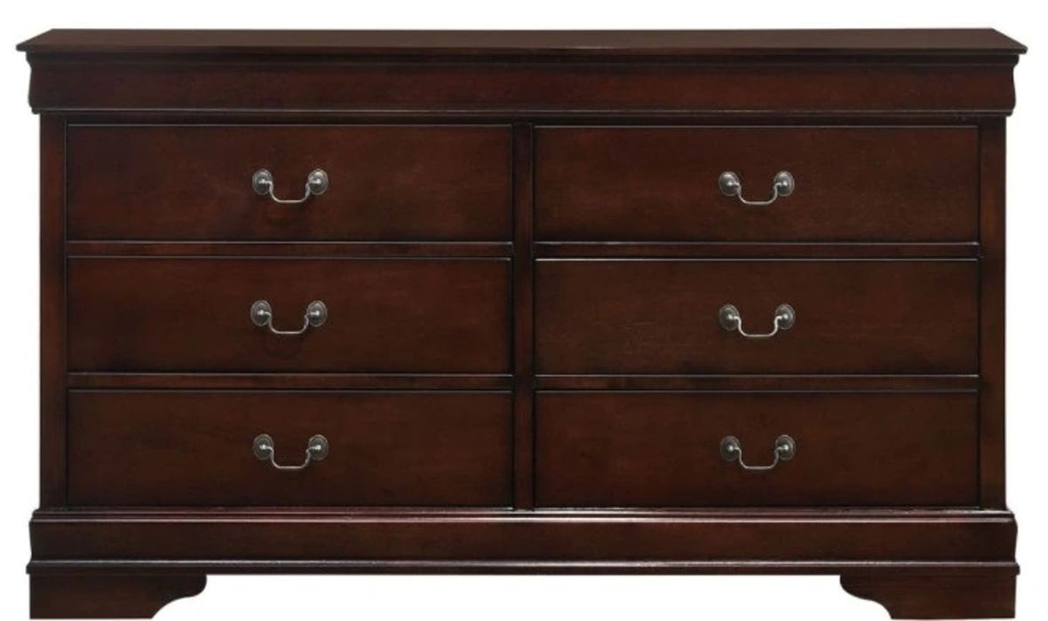 Elements International Louis Philippe Dresser in Cherry