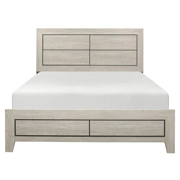 Quinby Full Panel Bed in Light Brown 1525F-1