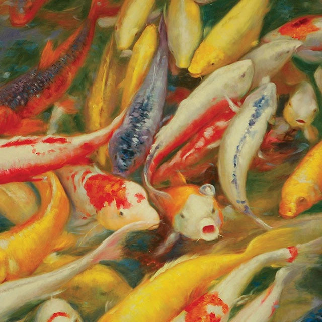 Koi Printed Canvas Painting