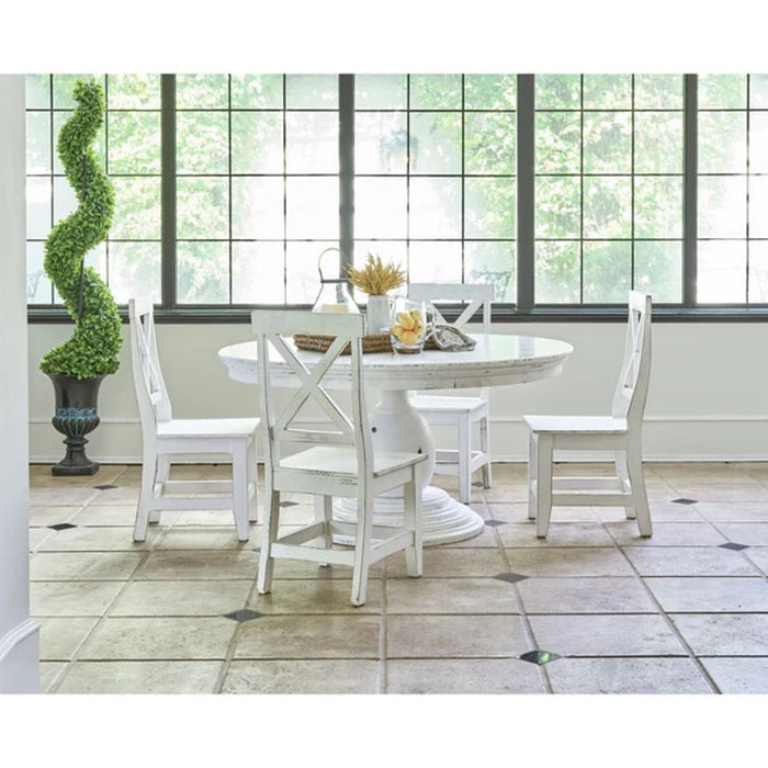 Elements International Britton Mary Dining Table in White