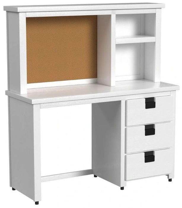 Elements International Cali Kids Desk and Hutch in WhiteHT image