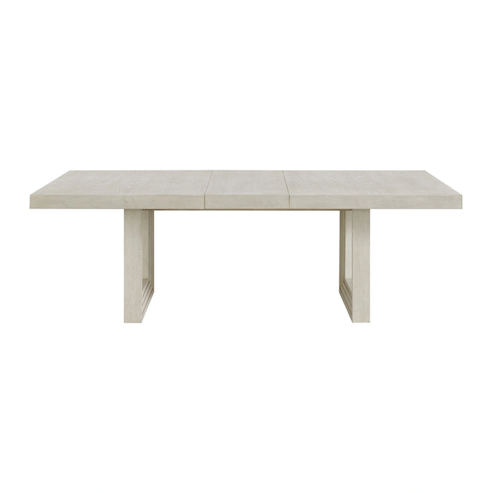 Avalanche Rectangular Dining Table with 18"" Leaf in Antique White