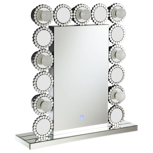 Aghes Rectangular Table Mirror with LED Lighting Mirror image