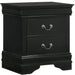 Elements International Louis Philippe Nightstand in Black image
