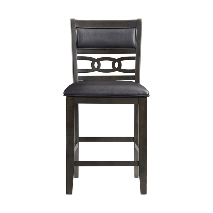 Amherst Counter Side Chair W/PU Cushion Dark Finish (2 Per Pack)