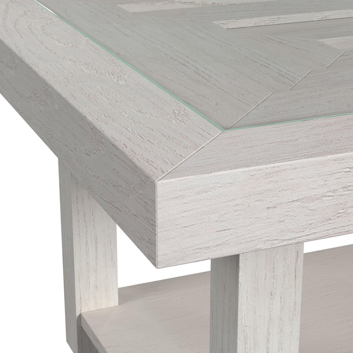 Avalanche 3PC Occasional Table Set in Antique White-Coffee Table & Two End Table