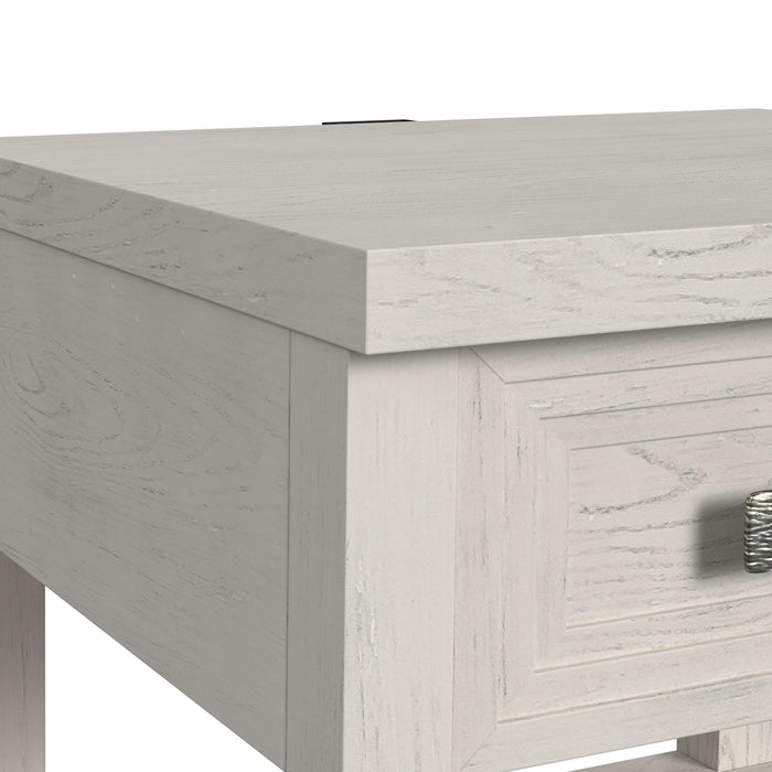 Avalanche 2PC Occasional Table Set in Antique White-Coffee Table & End Table