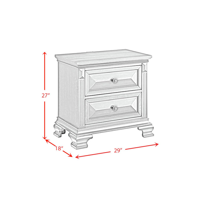 Bridgestone 2-Drawer Nightstand with USB