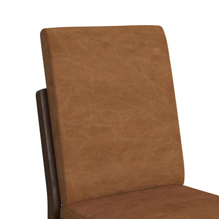 Brisbane Standard Height Dining Set in Brown-Table and Four Fabric Chairs