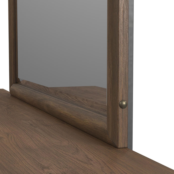 Brisbane UPH Bedroom Set with Boucle Beige and LED