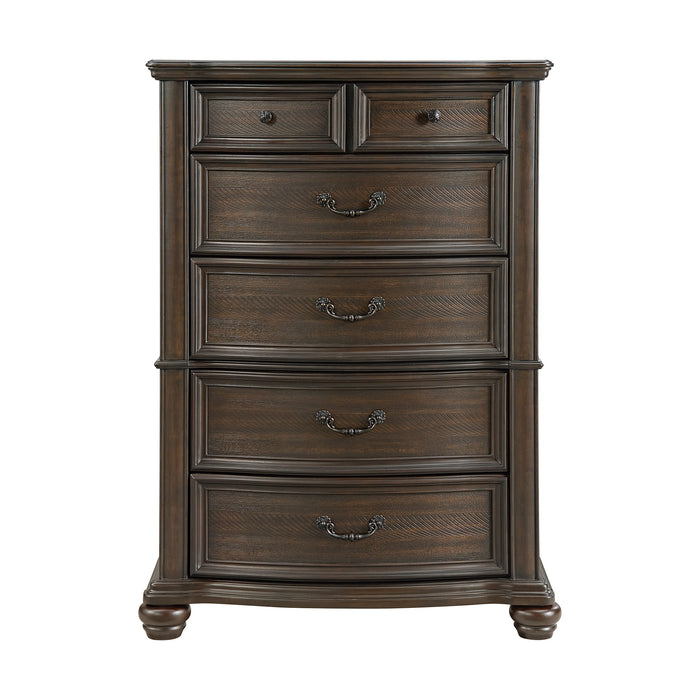 Brunswick 5-Drawer Chest in Mahogany