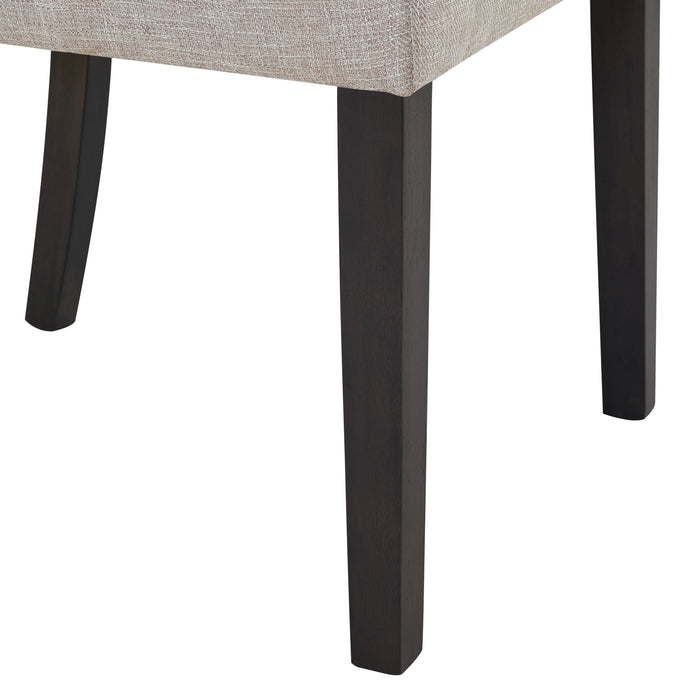 Lexi Tufted Fabric Side Chair in Beige (2 Per Pack)