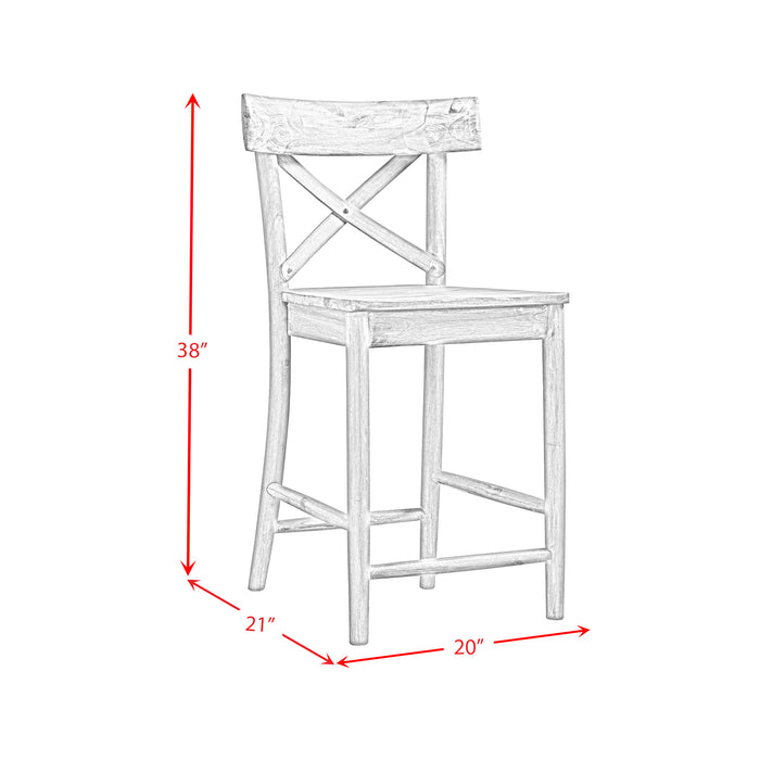 Callista Round Counter Height 5PC Dining Set-Table and Four Stools