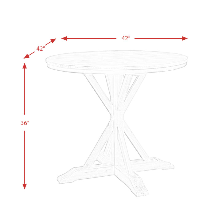 Callista Round Counter Height 5PC Dining Set-Table and Four Stools