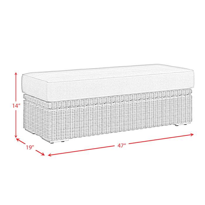 Carmona 6PC Conversion Set in Natural and Olefin Beige with Ottoman