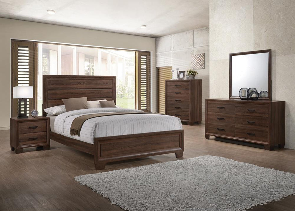 Brandon Queen Panel Bed Medium Warm Brown