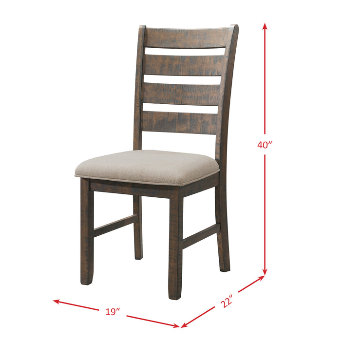 Jax 7PC Dining Set - Table, 4 Ladder Side Chairs & Bench
