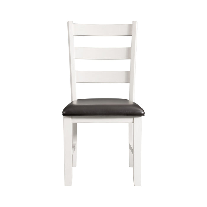 Martin 6 Pc Dining set (Table+ 4 + Bench) (Dark Brown Top - White Base)