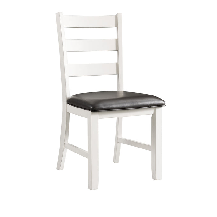 Martin 3 pc Drop Leaf Dining Set (Dark Brown Top - White Base)