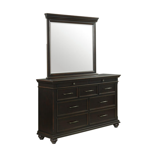 Slater 9-Drawer Dresser with Mirror in Black image