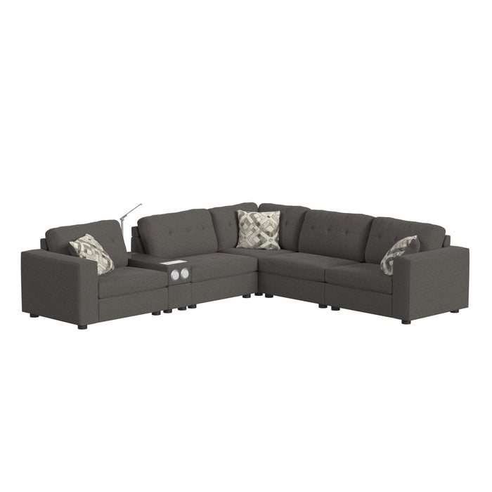 Options One Corner in Palmer Plus Ash with 1 Pillow 20"ÔøΩ
