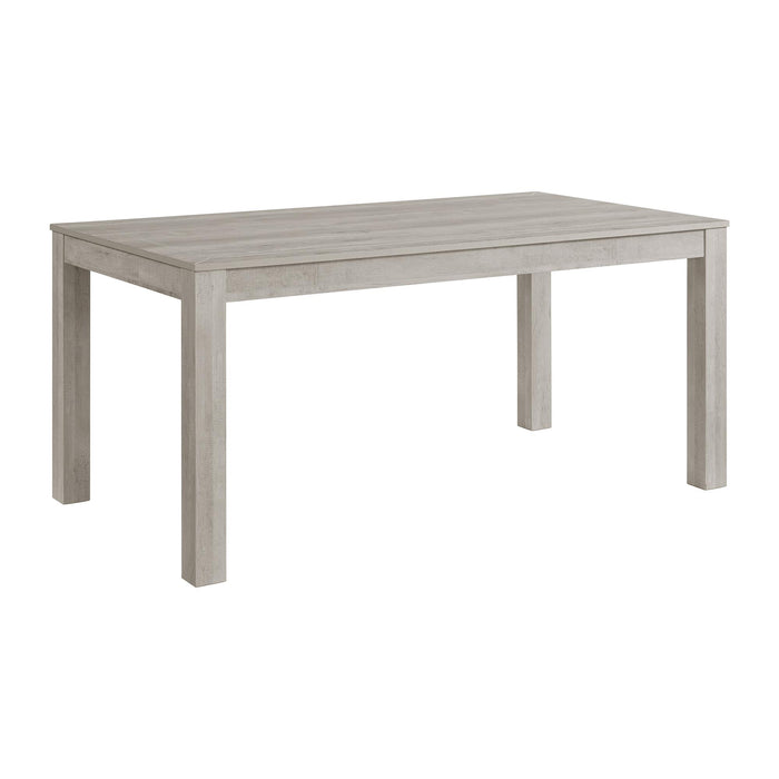 Eleanor Standard Height Dining Set in White-Rectangular Table and Four Chairs