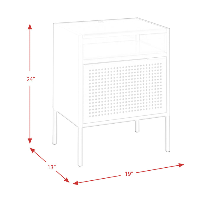 Ember Nightstand (C-1094) GREY NIGHTSTAND W/ USB