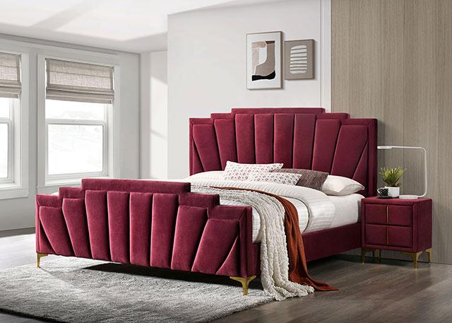 FLORIZEL E.King Bed, Red