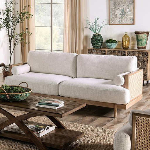 ALESUND Sofa, Beige/Light Oak image