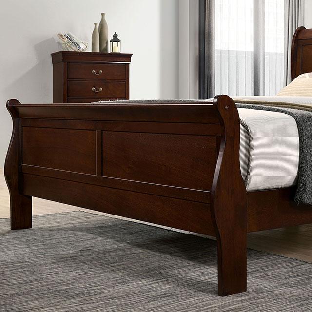 LOUIS PHILIPPE Twin Bed, Cherry