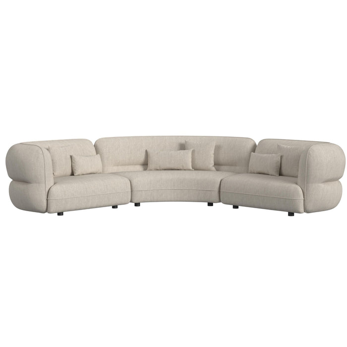 Four Seasons LHF Loveseat in Woolen Camel with 2 Pillows