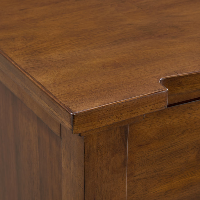 Gage 3-Drawer Nightstand with USB and Power in Chestnut