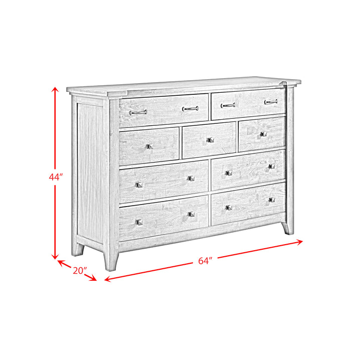 Gage 9-Drawer Dresser in Chestnut