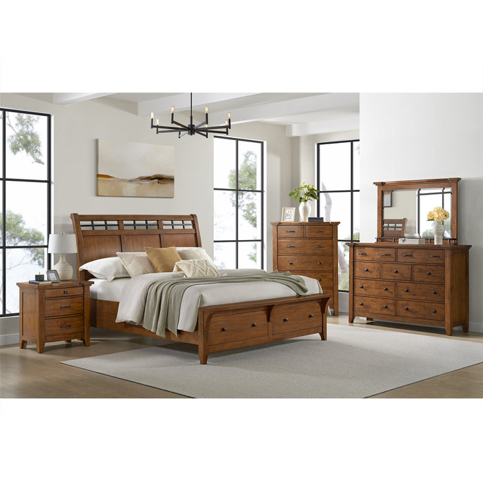 Gage Dresser & Mirror Set in Chestnut