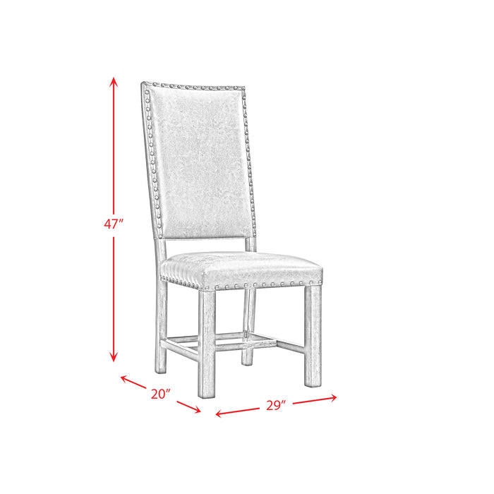Gramercy 6PC Dining Set-Table, Four Tall Back Chairs and Settee
