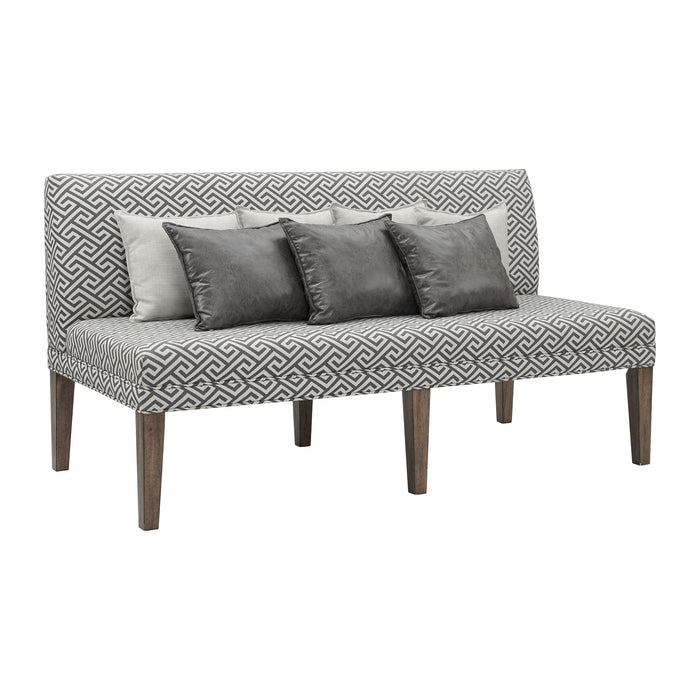 Gramercy 6PC Dining Set-Table, Four Tufted Tall Back Chairs and Settee