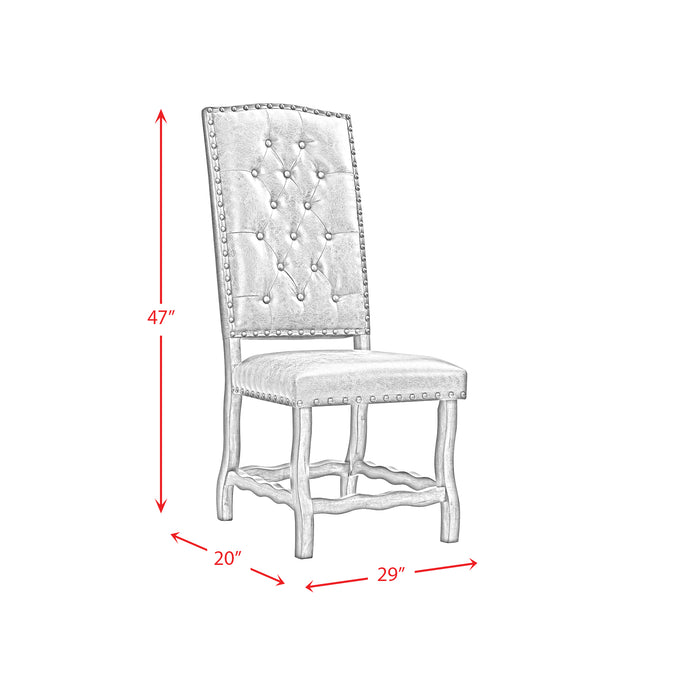 Gramercy 6PC Dining Set-Table, Four Tufted Tall Back Chairs and Settee