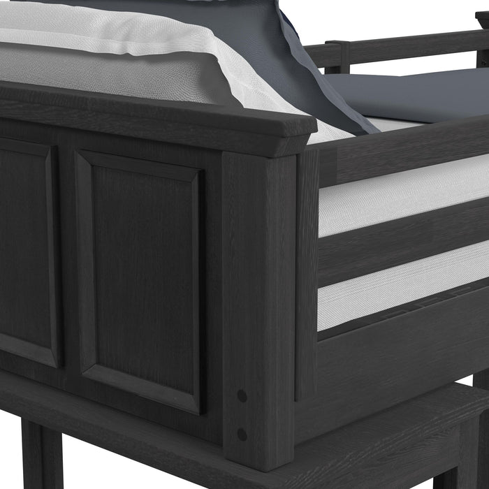 Hampton Kids Loft with Staircase and Desk with Speaker