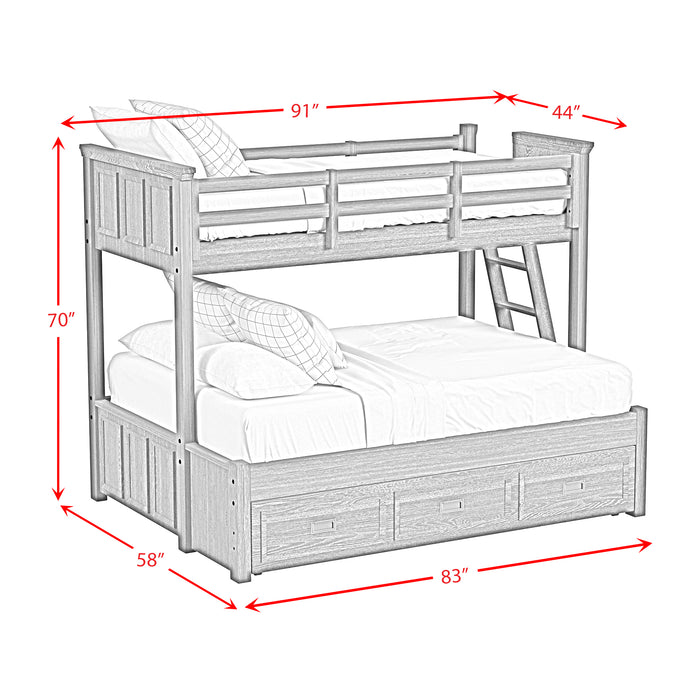 Hampton Kids Over Bunk with Ladder and Trundle