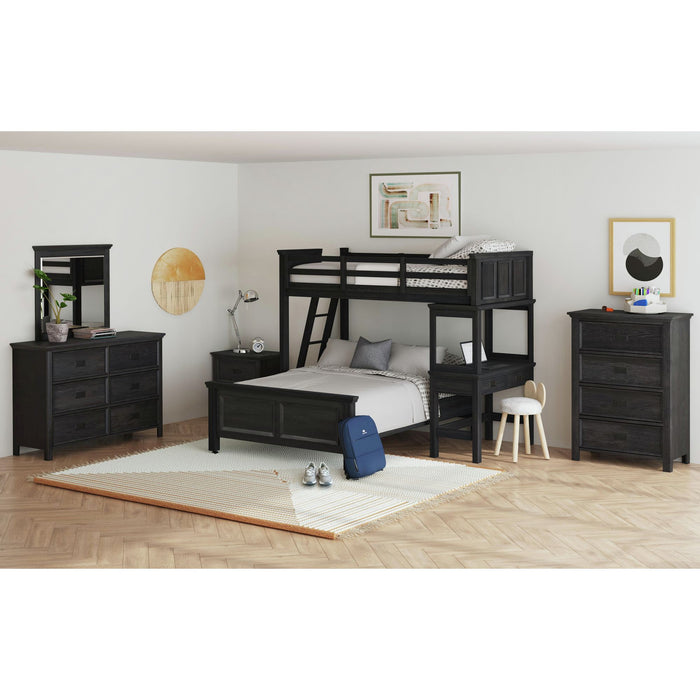 Hampton Kids Over Loft with Ladder and Desk with Speaker
