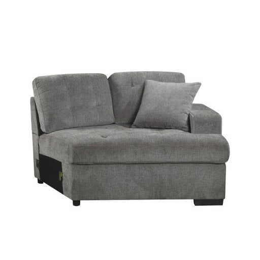 Logansport Right Side Cuddler with 1 Pillow in Gray 9401GRY-RU image